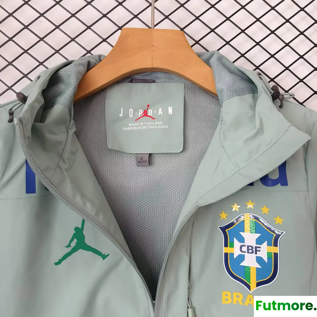2026 Brazil Jordan light green Windbreaker Jacket