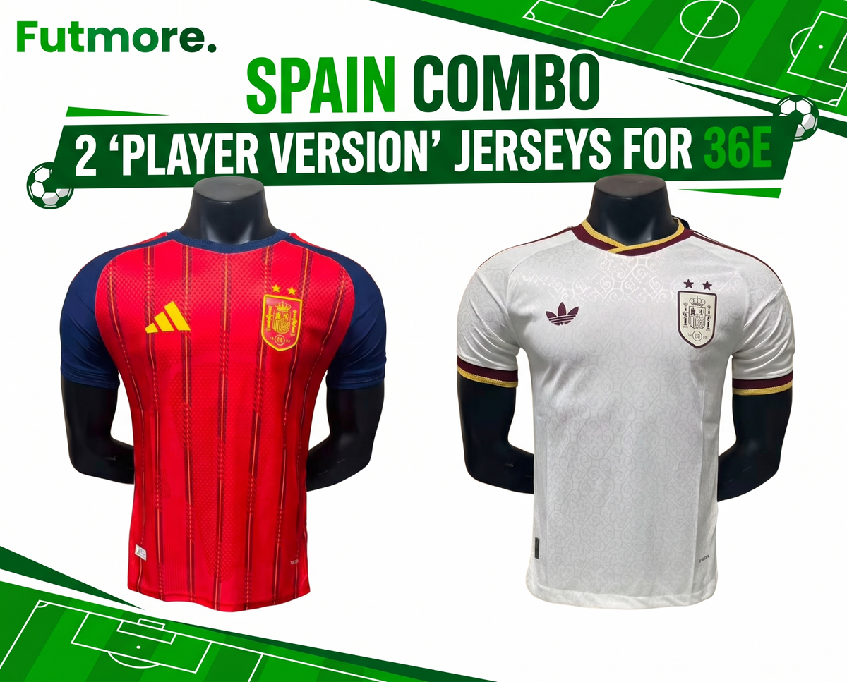 Spain Combo Player Version 2 Stars 2026 World Cup Away Jersey Champions