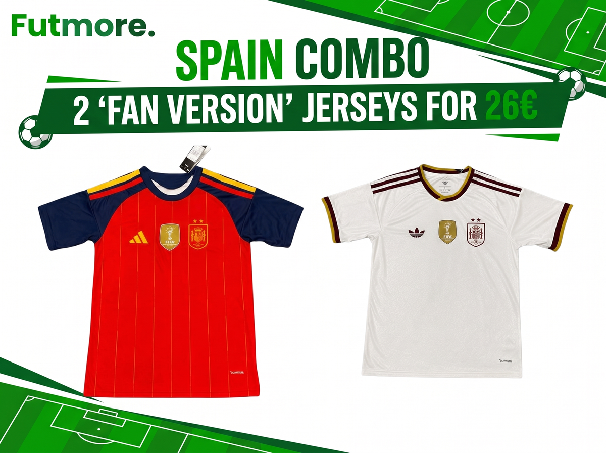 2026 Mens Spain 2 Stars World Cup COMBO Jersey CHAMPIONS