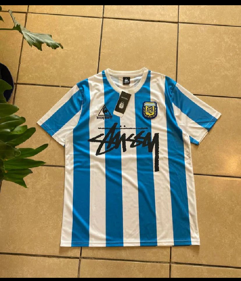 1986 ARGENTINA HOME SPECIAL EDITION STUSSY RETRO JERSEY