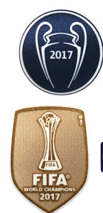 PATCH / BADGE - 2017 CHAMPIONS LEAGUE + FIFA WORLD CHAMPIONS