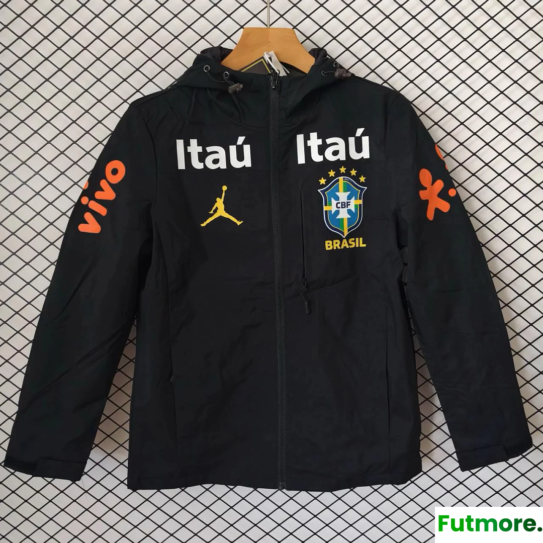 2026 Brazil Jordan black Windbreaker