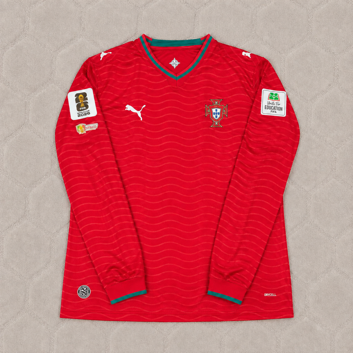 2026 Portugal Home Long Sleeve Jersey with Patches